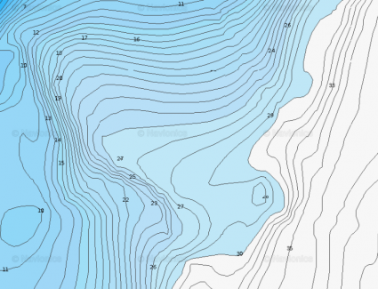 An inside turn with a weedline is a go to early season walleye spot.