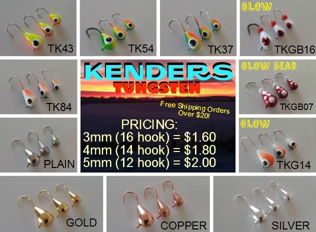 QUALITY TUNGSTEN ICE FISHING JIGS (KENDERS) - Classified Ads