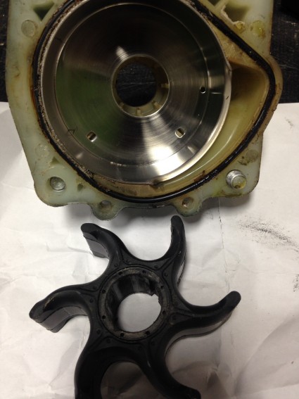 Worn impeller