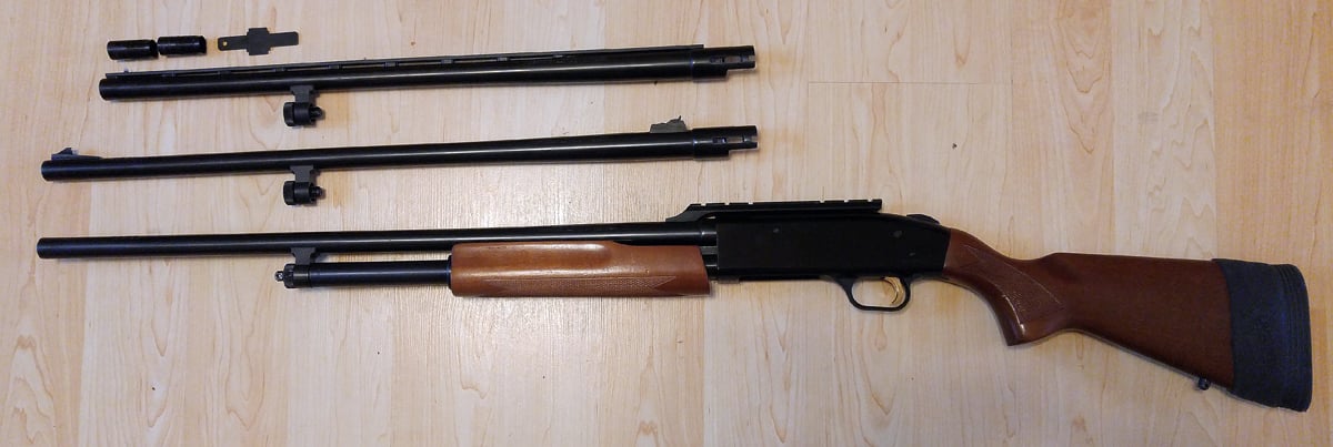 Mossberg 500 Bantam Combo plus Cantilever Slug Barrel, 20 Gauge Youth