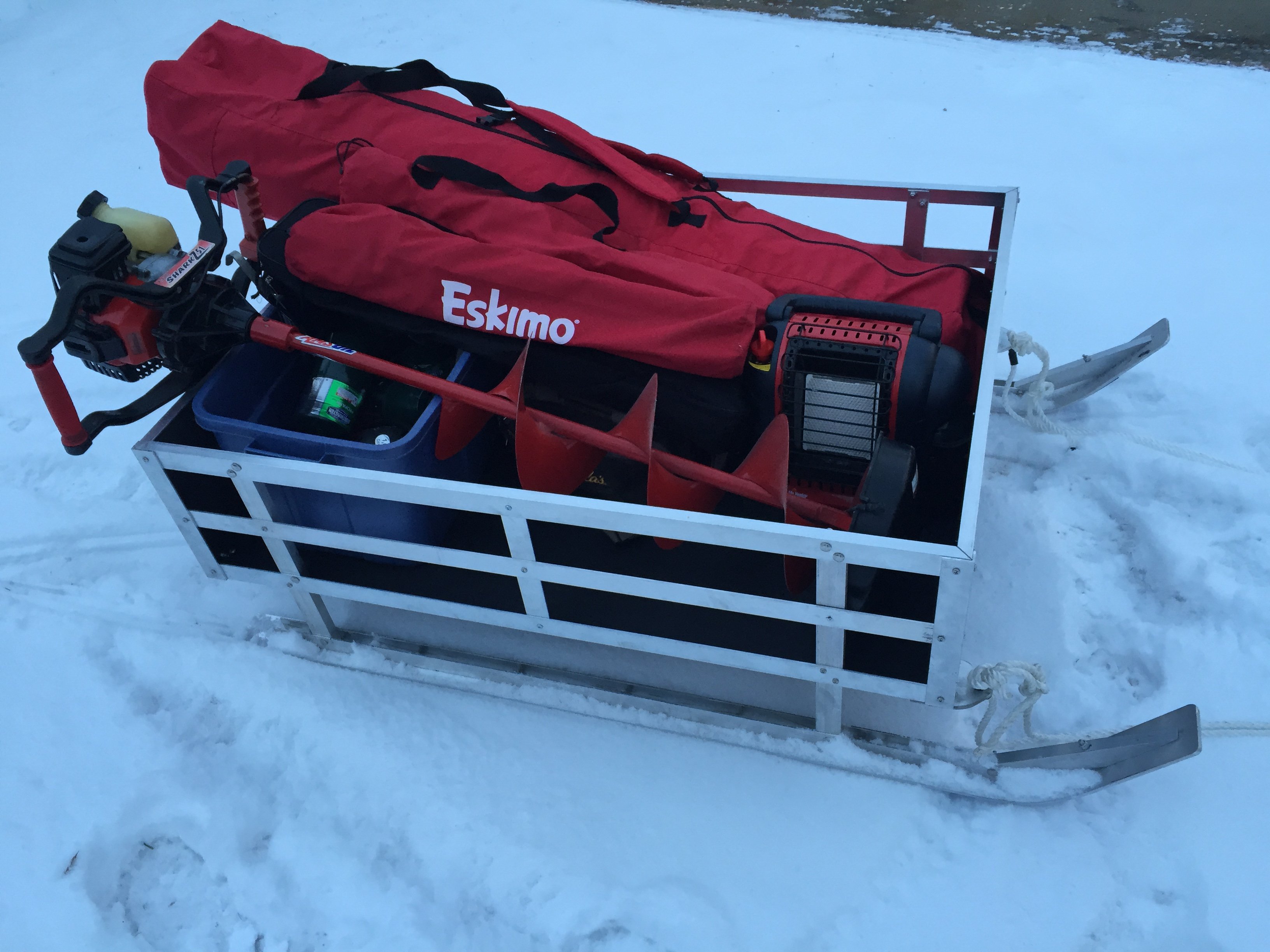 Aluminum ice fishing sled. - Ice Fishing Forum - Ice Fishing Forum