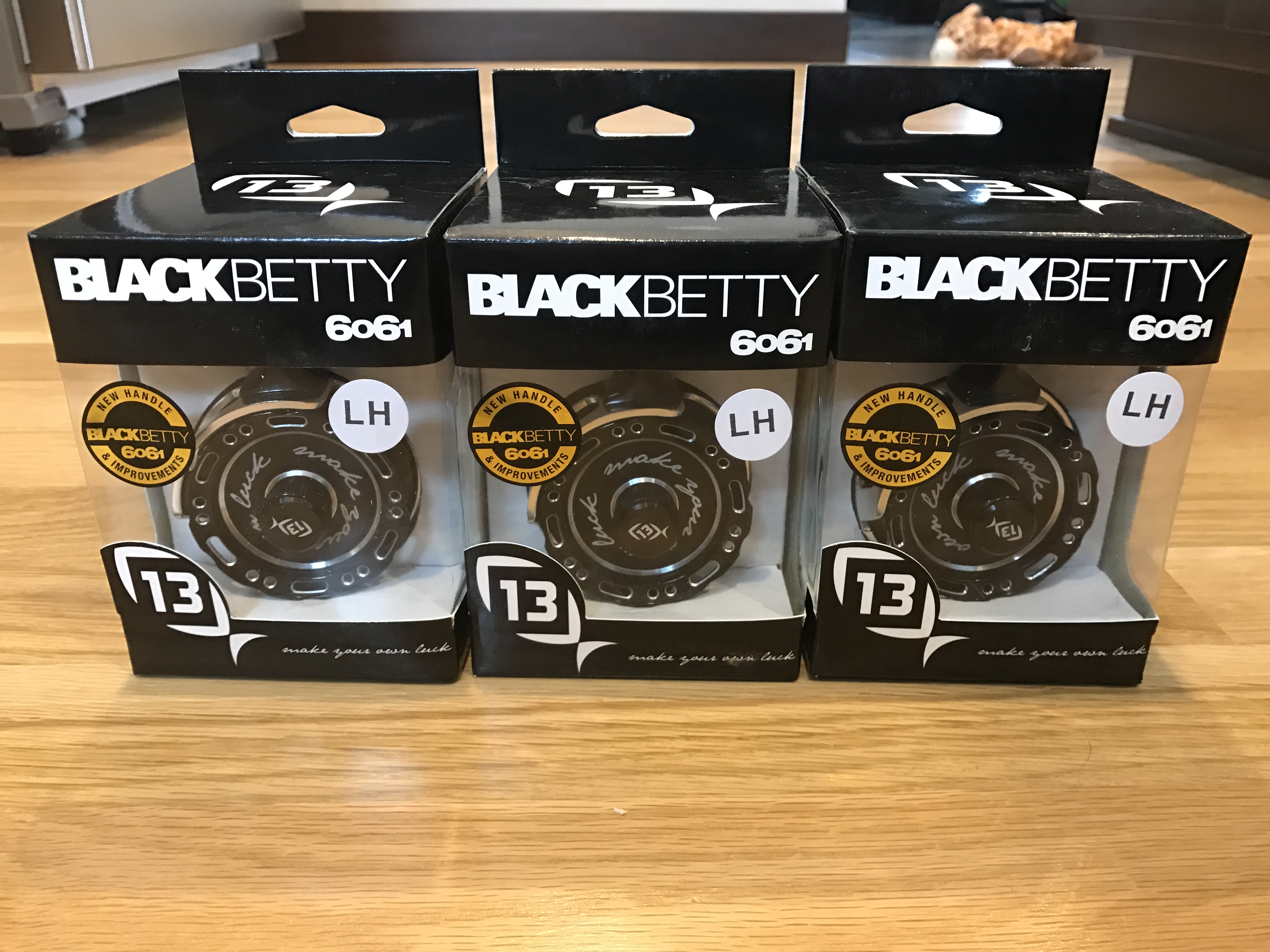 New In Box: 13 Fishing Black Betty 6061 Left Hand Inline Reels