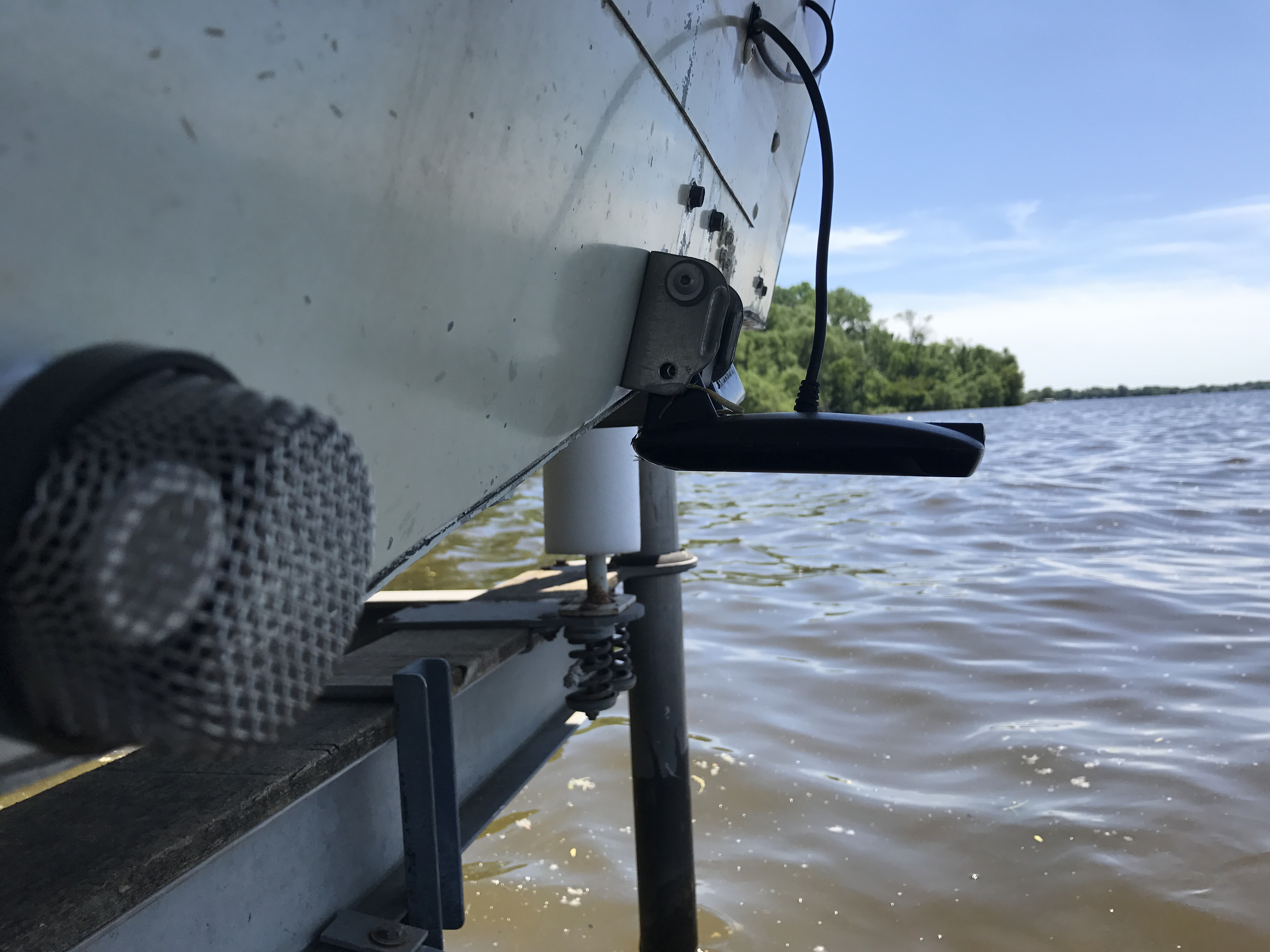 transducer on sailboat