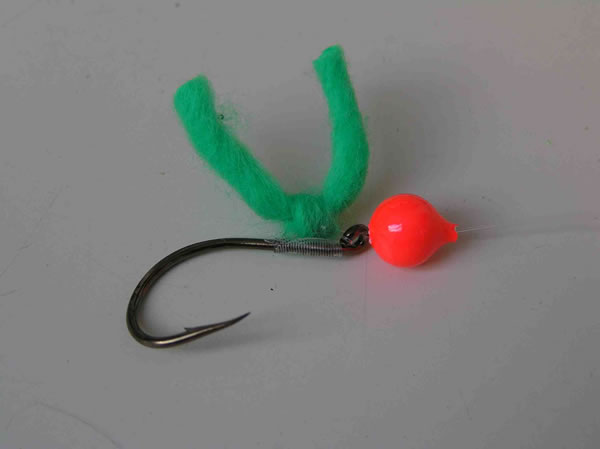 Jig hook and a bead - Bluegills, Crappies, Perch & Whitebass