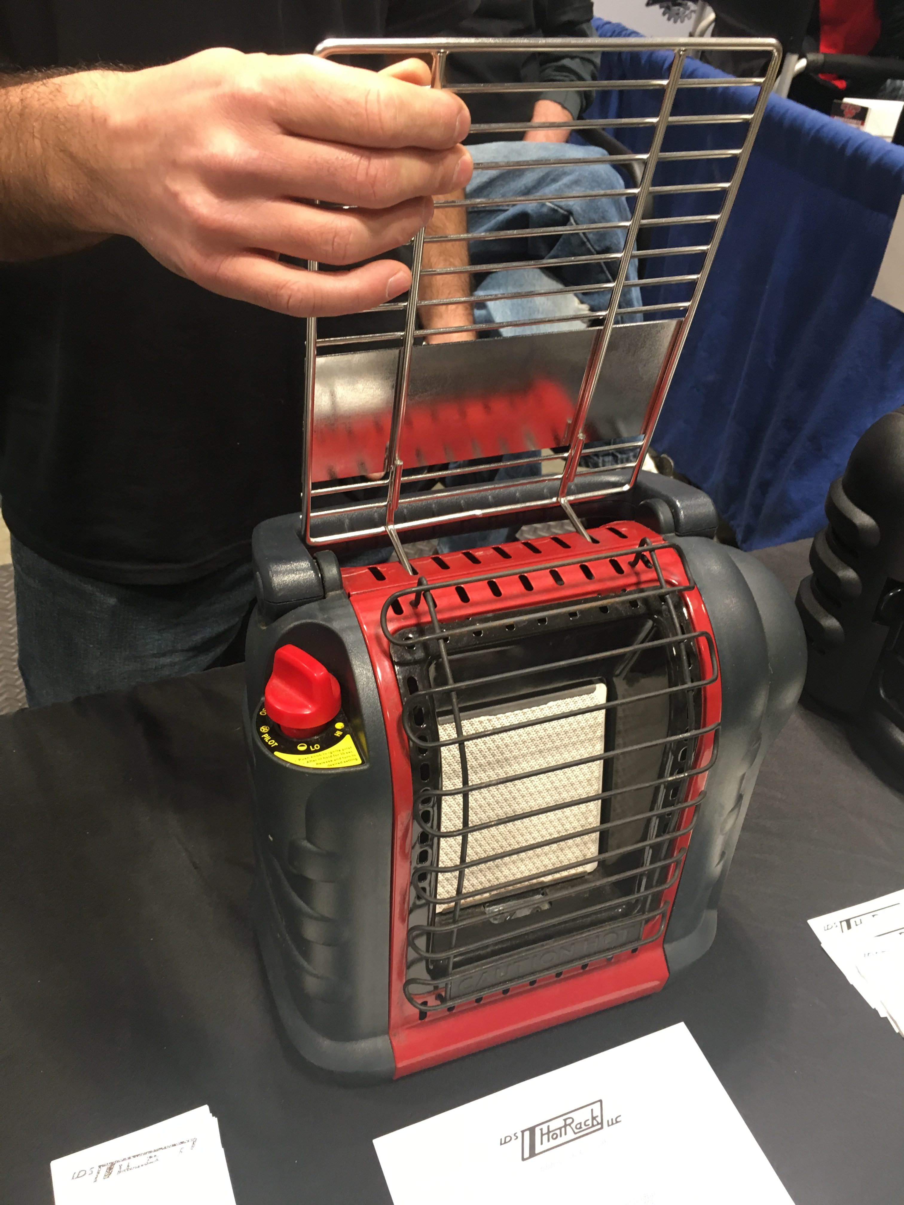 Buddy Heater Grill from St. Paul Ice Fishing Show Ice