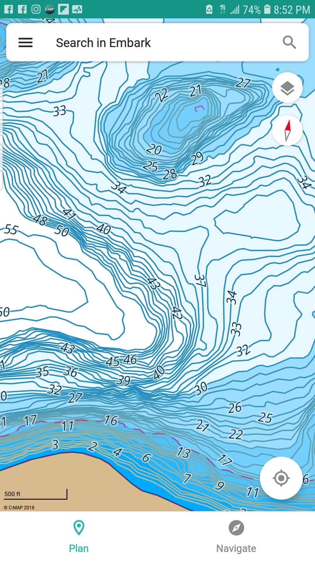 Lesser Lake Depth Chart