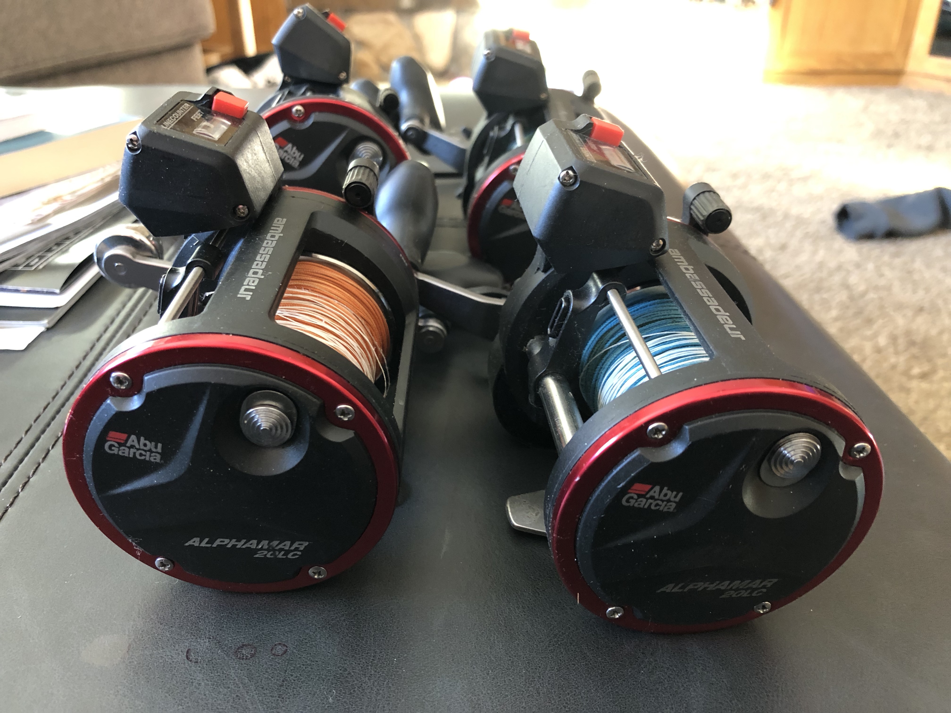 Abu Garcia Alphamar Line Counter reels And Shimano Talora Trolling