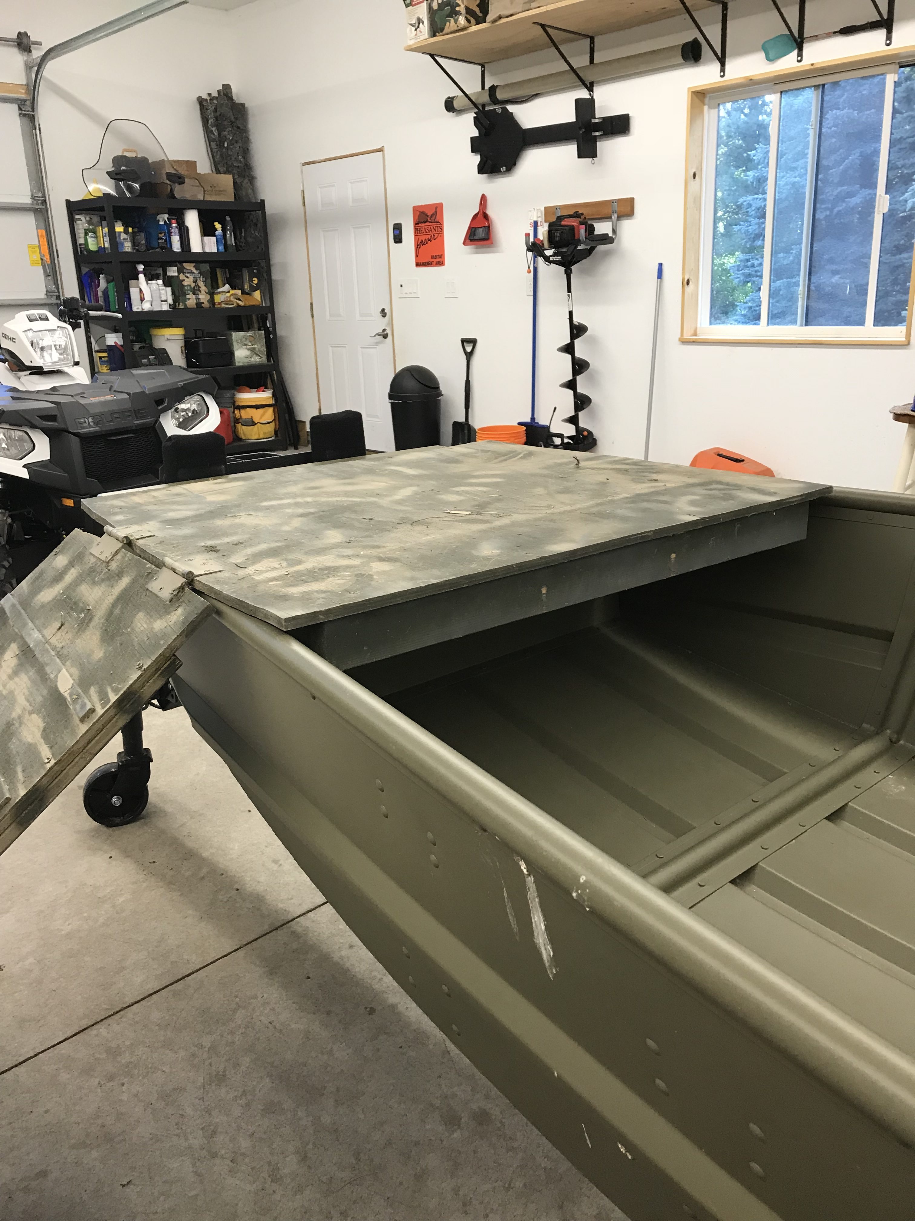Making a blind for a duck boat 