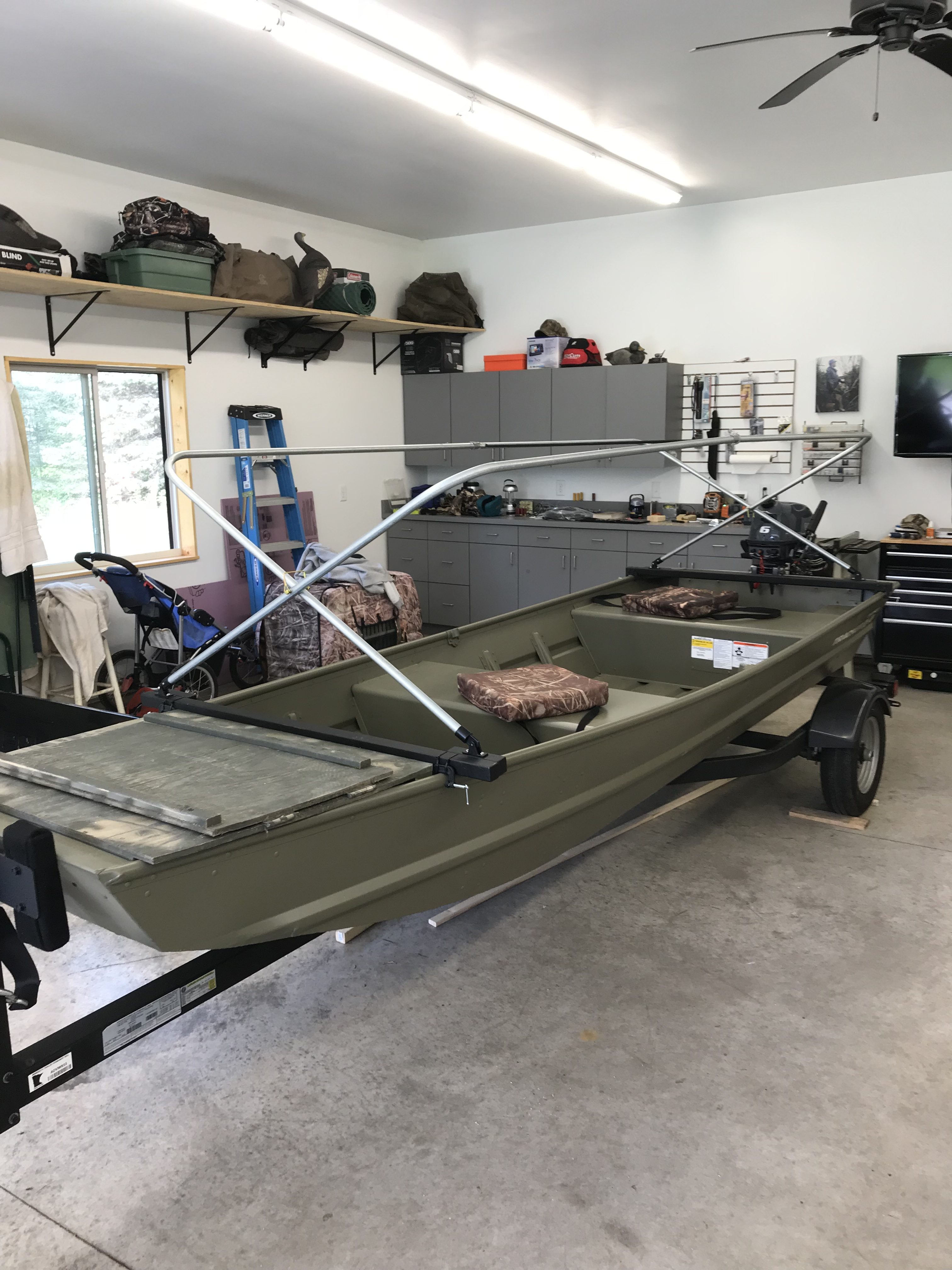 diy jon boat duck blind - do it your self