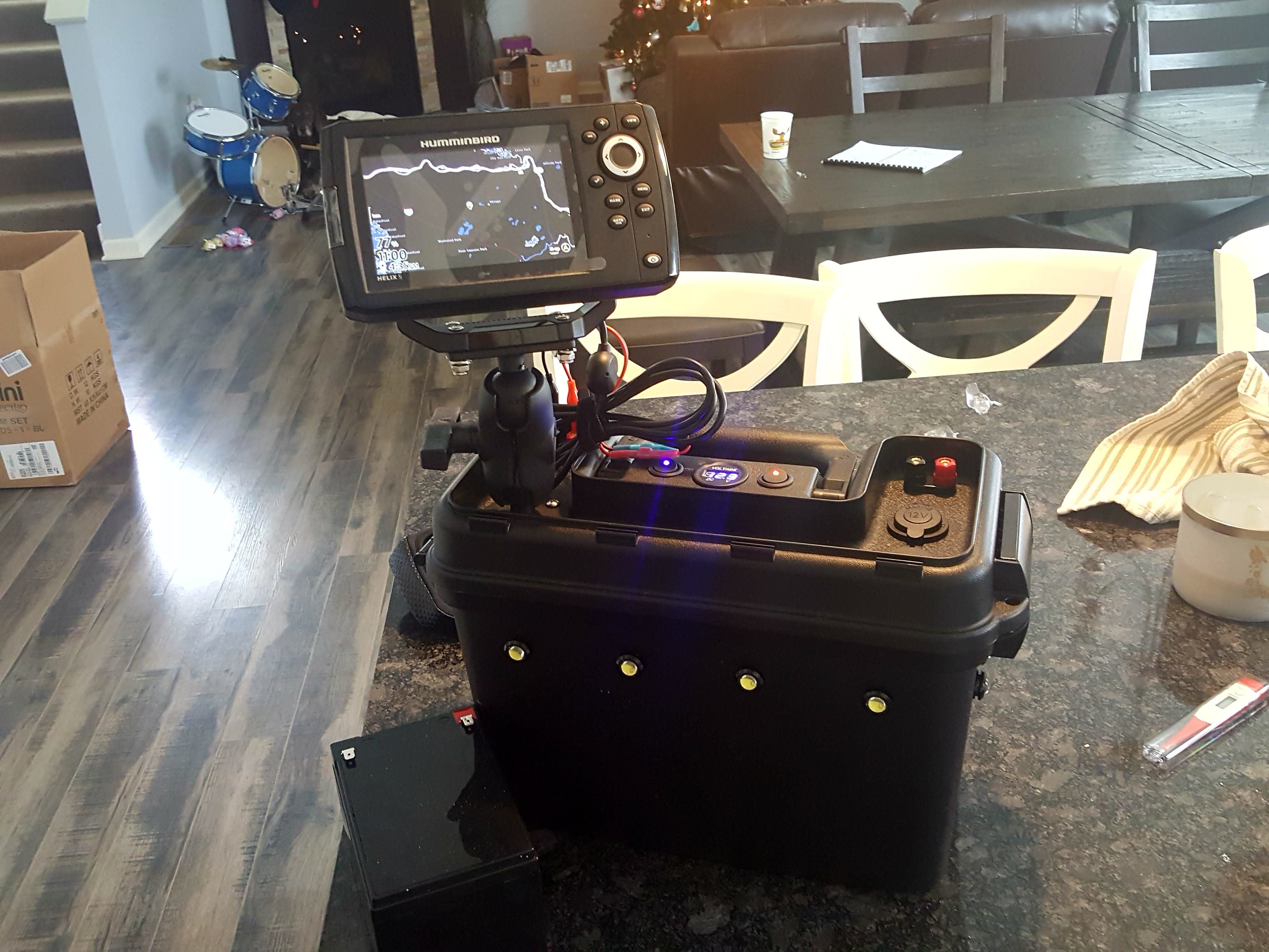 Converting A Humminbird Helix For Ice Fishing Youtube