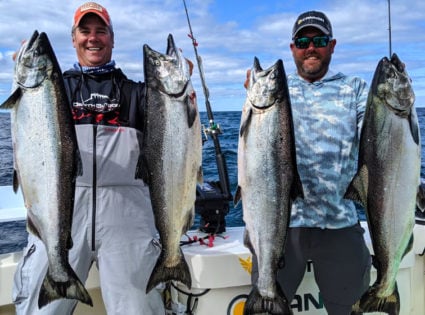 Trolling for SALMON on Lake Michigan // Spring Salmon Fishing in Michigan 