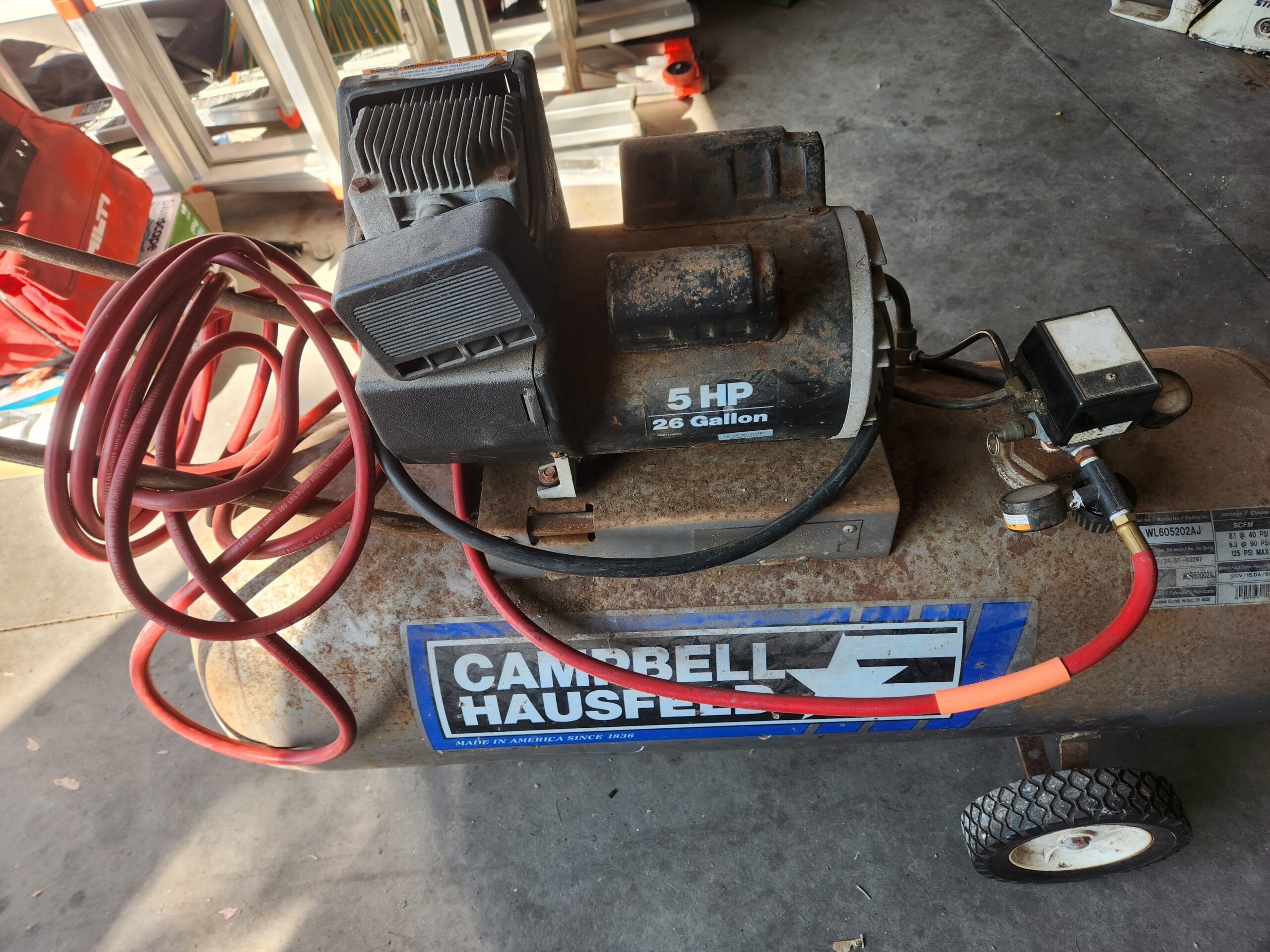 Campbell hausfeld 26 gallon store air compressor