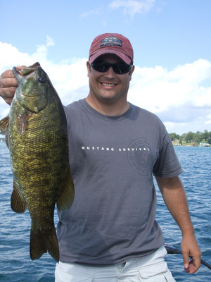 report fishing smallmouth clair st bass river