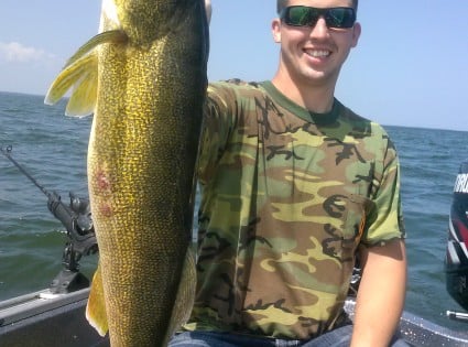 one of many nice walleyes caught on Green Bay
