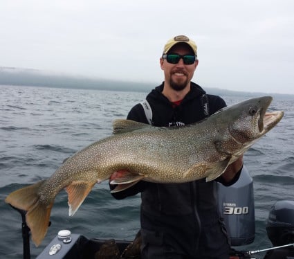 Will Roseberg with a 42" lake trout - not bad for his first time!