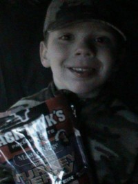 Turkey jerky while turkey hunting!!